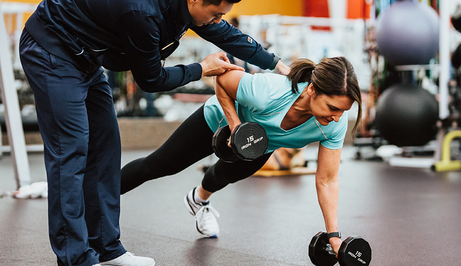 Programación de fitness agarre de hierro mujer push up columna