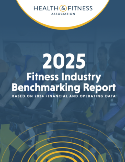 Portada del informe de evaluación comparativa del sector del fitness HFA 2025