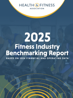 Portada del informe de evaluación comparativa del sector del fitness HFA 2025